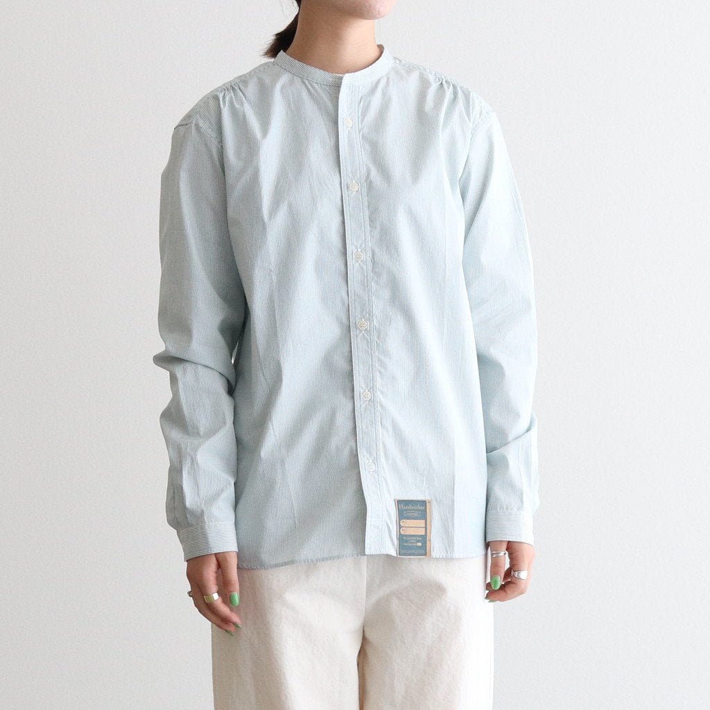 ASEEDONCLOUD | アシードンクラウド _ HW COLLARLESS SHIRT #GREEN