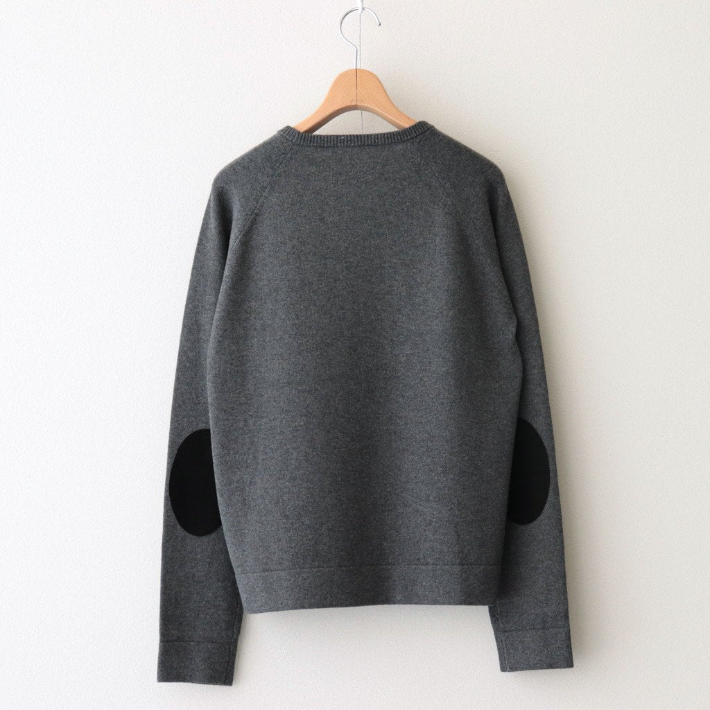 C/CA ELBOW PATCH PULLOVER #CHARCOAL [no.5717]
