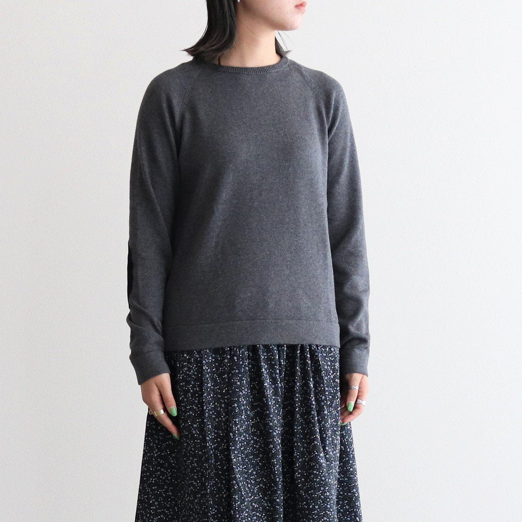 C/CA ELBOW PATCH PULLOVER #CHARCOAL [no.5717]