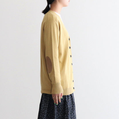 C/CA ELBOW PATCH V NECK CARDIGAN #MUSTARD [no.5718]