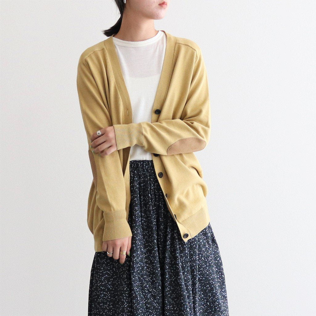 C/CA ELBOW PATCH V NECK CARDIGAN #MUSTARD [no.5718]