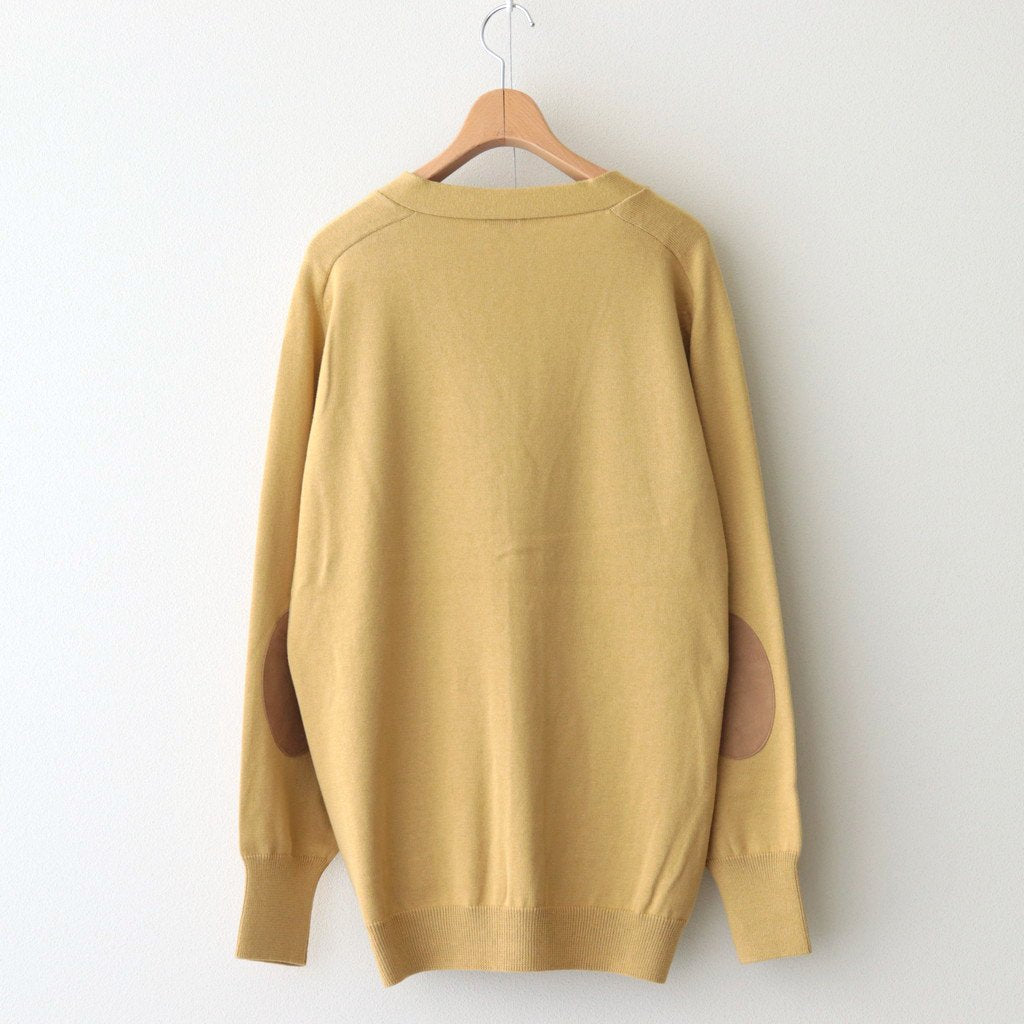 C/CA ELBOW PATCH V NECK CARDIGAN #MUSTARD [no.5718]