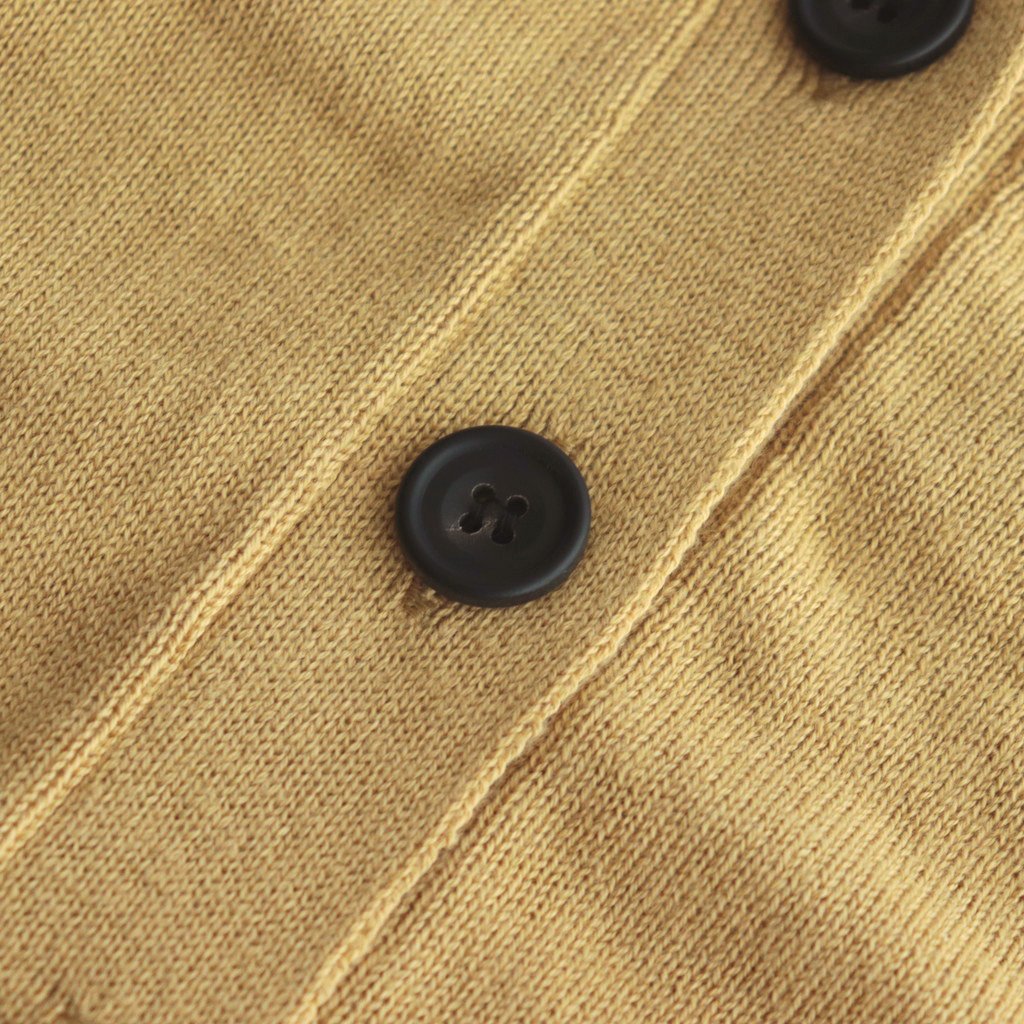 C/CA ELBOW PATCH V NECK CARDIGAN #MUSTARD [no.5718]