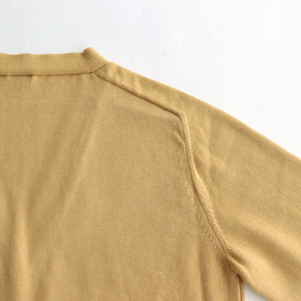 C/CA ELBOW PATCH V NECK CARDIGAN #MUSTARD [no.5718]