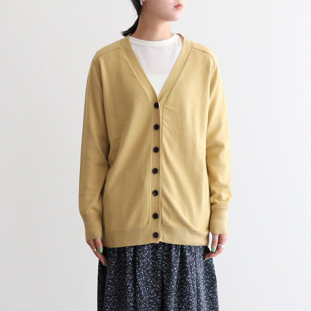 C/CA ELBOW PATCH V NECK CARDIGAN #MUSTARD [no.5718]