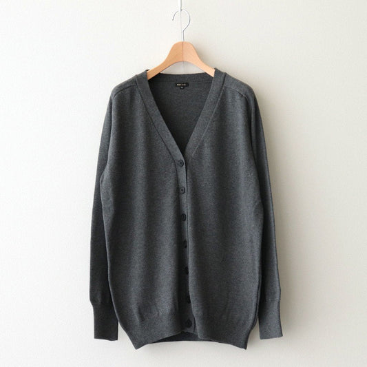 C/CA ELBOW PATCH V NECK CARDIGAN #CHARCOAL [no.5718]