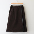 ZEPHYROS WRAP SKIRT #DARK BROWN [222402]