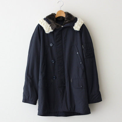 Supima Cotton Nylon Twill N-3B Flight Jacket #Navy [BZLM-106M]