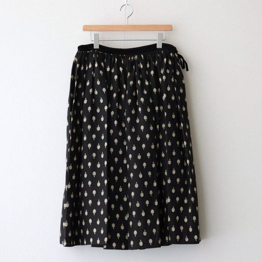 ARTICHOKE GATHER SKIRT #BLACK [NO.5753]