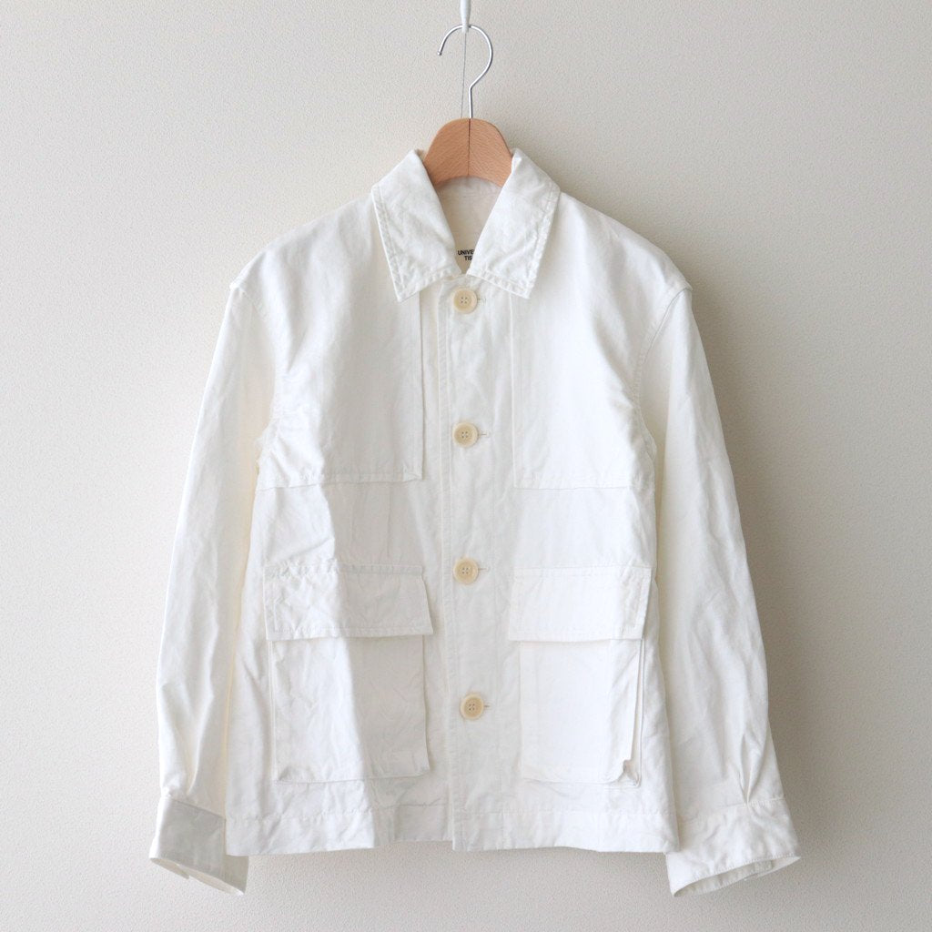 Cotton Weapon Stand Collar Short Blouson #010 White [UT224BZ012]