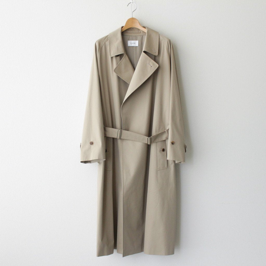 Supima Cotton 100/3 Gabardine Tie Lock Coat #Beige [COLM-114M]