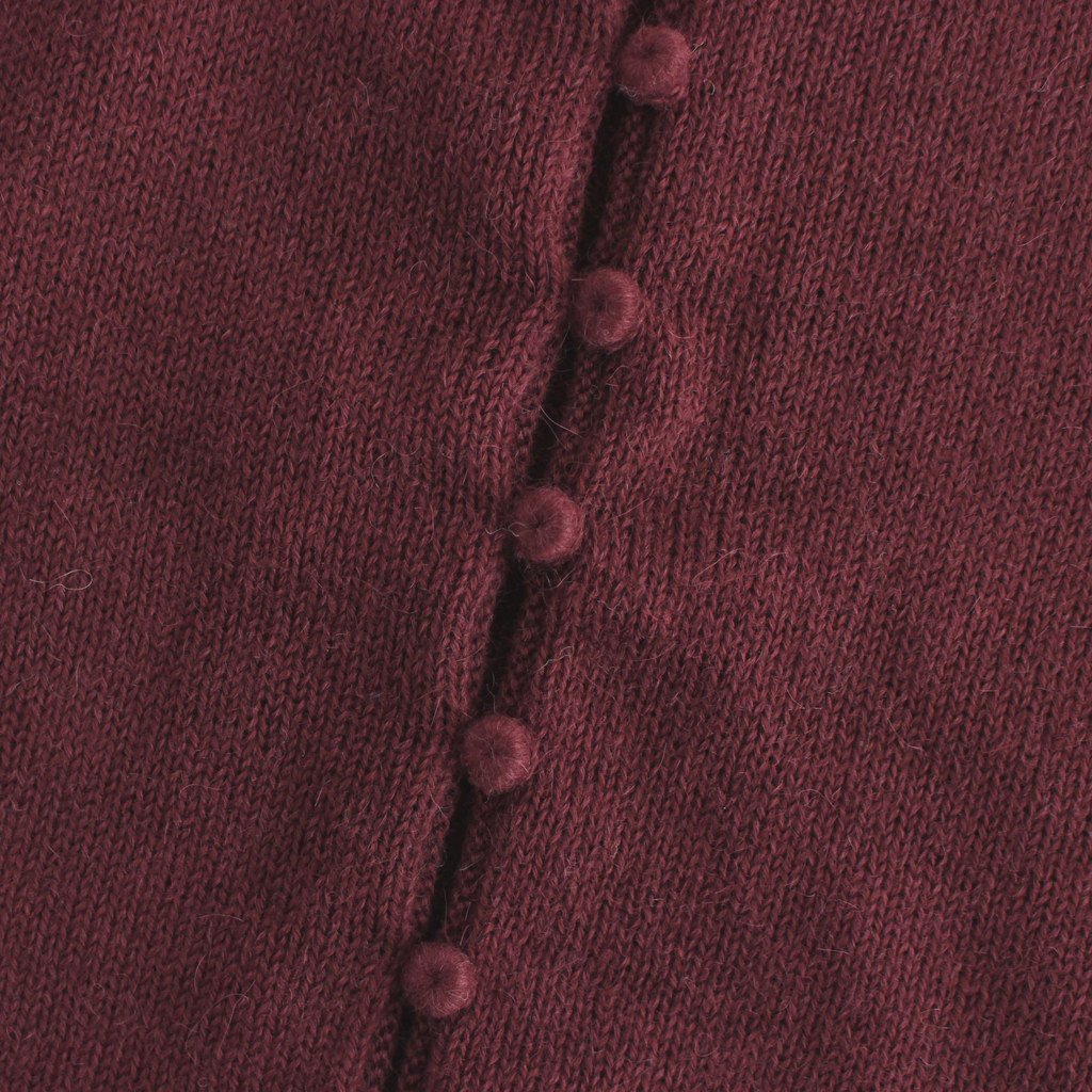 MALER ALPACA KNIT CARDIGAN #WINE [A232222TK583]
