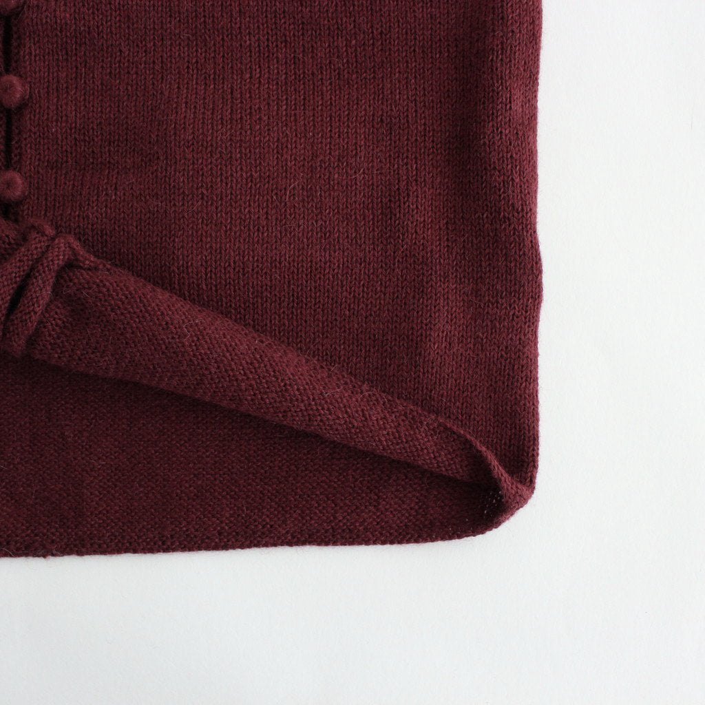 MALER ALPACA KNIT CARDIGAN #WINE [A232222TK583]