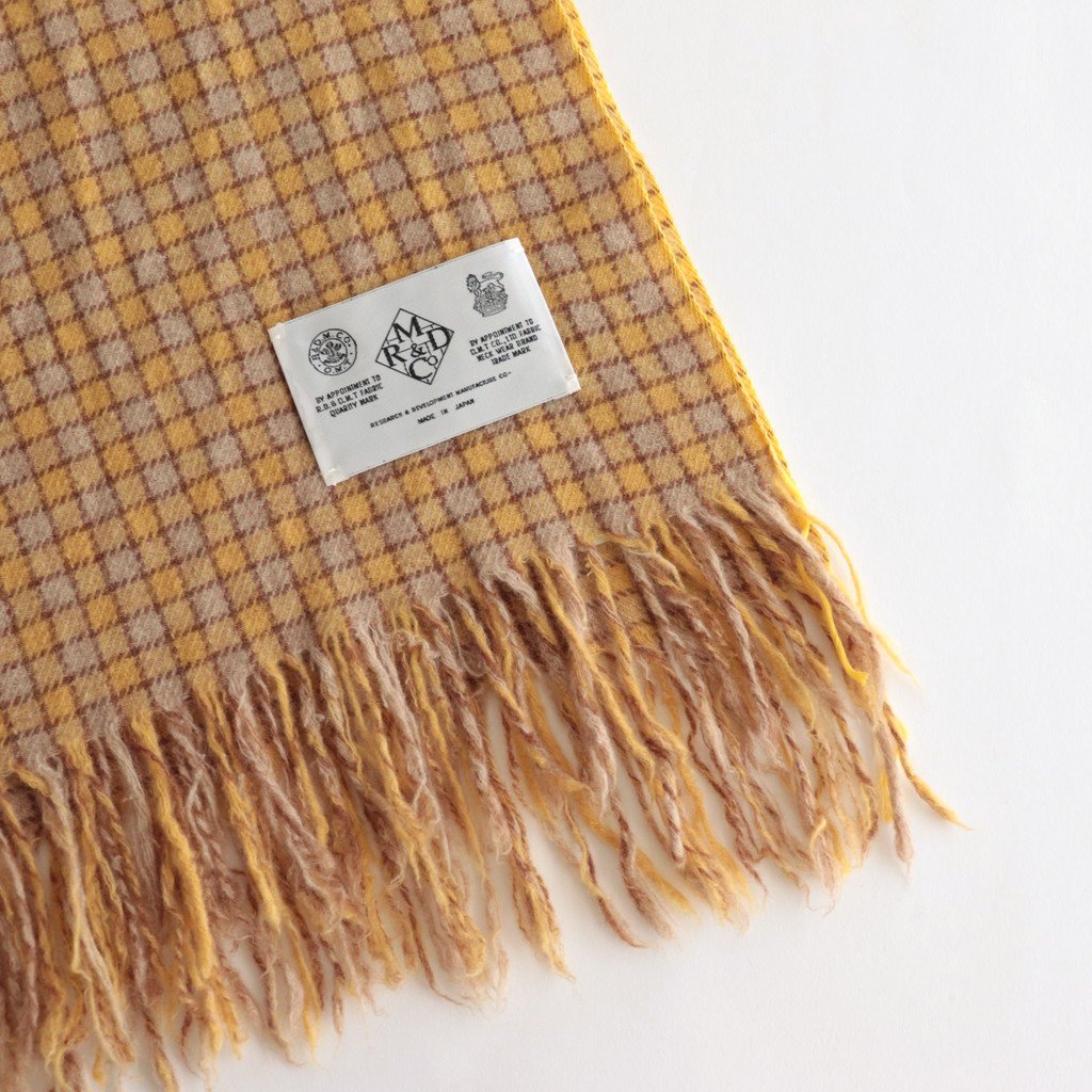 CHECK BLANKET #BEIGE × YELLOW [NO.5891]