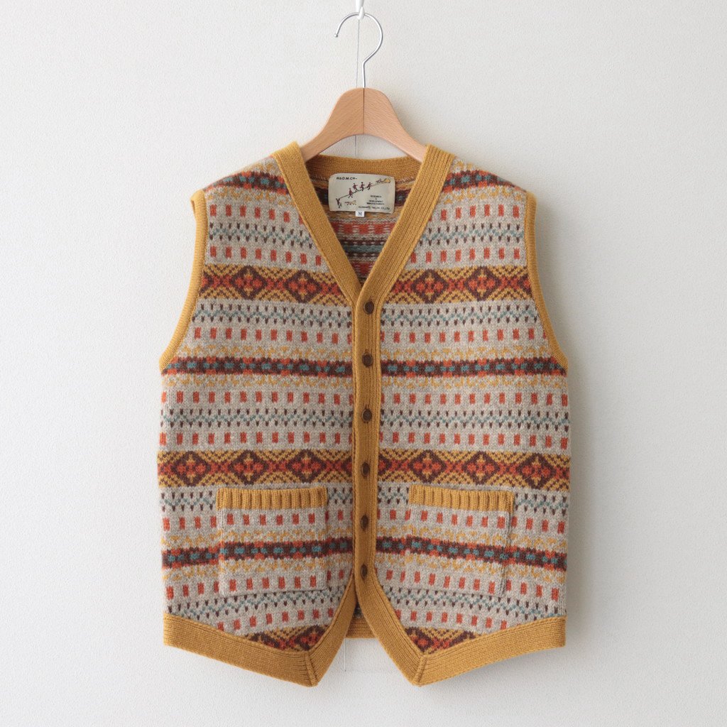 FAIRISLE VEST #MUSTARD [NO.5889]