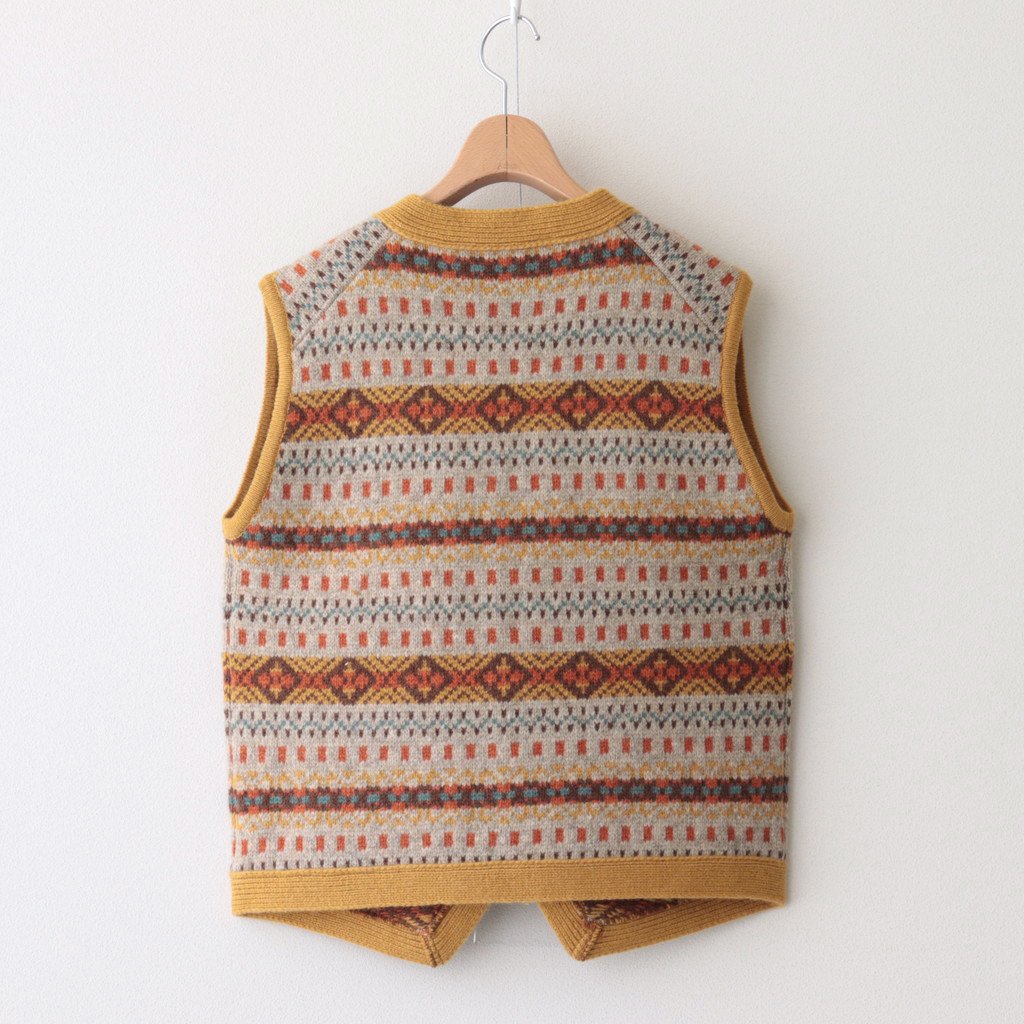 FAIRISLE VEST #MUSTARD [NO.5889]