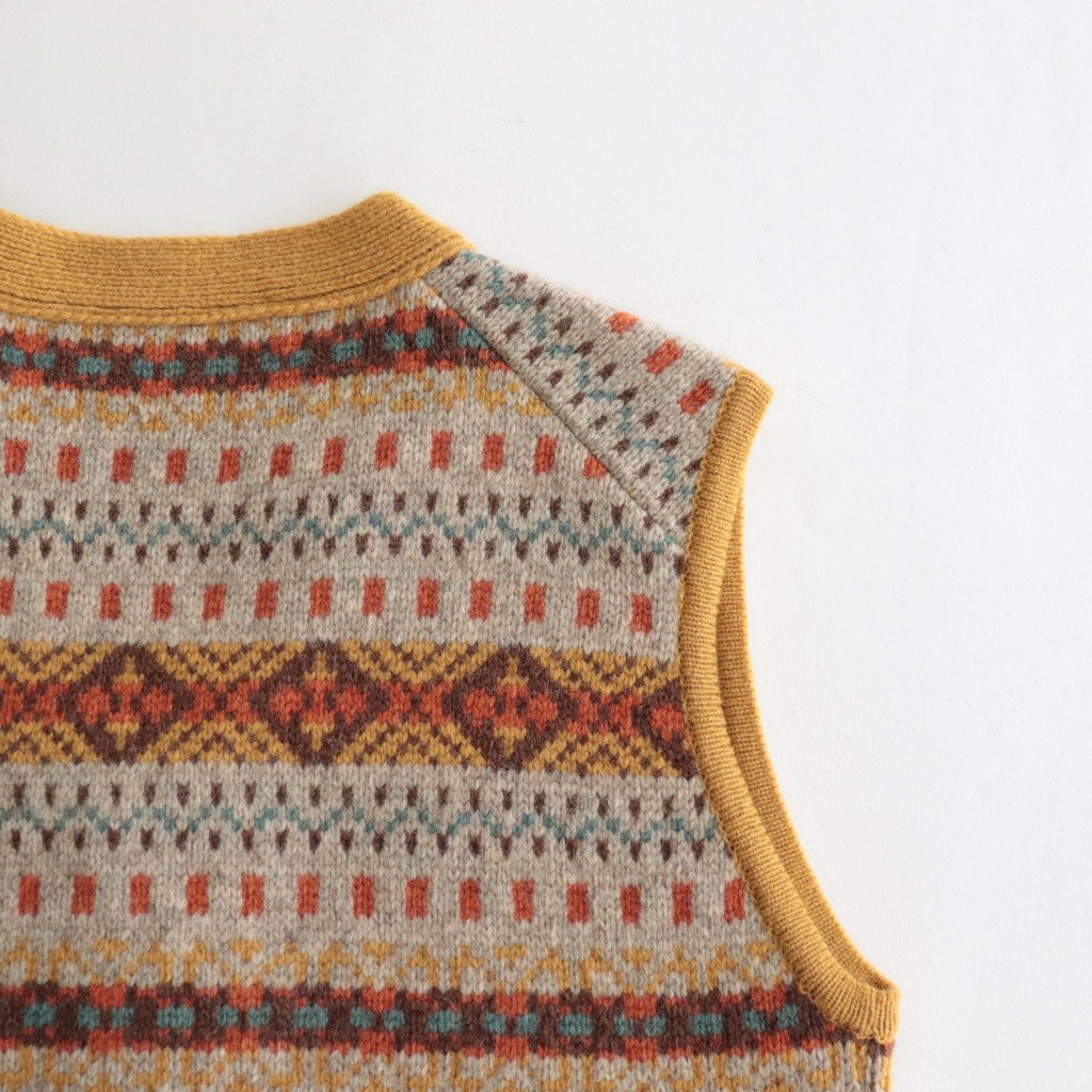 FAIRISLE VEST #MUSTARD [NO.5889]