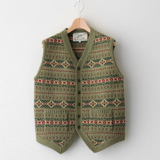 FAIRISLE VEST #GREEN [NO.5889]