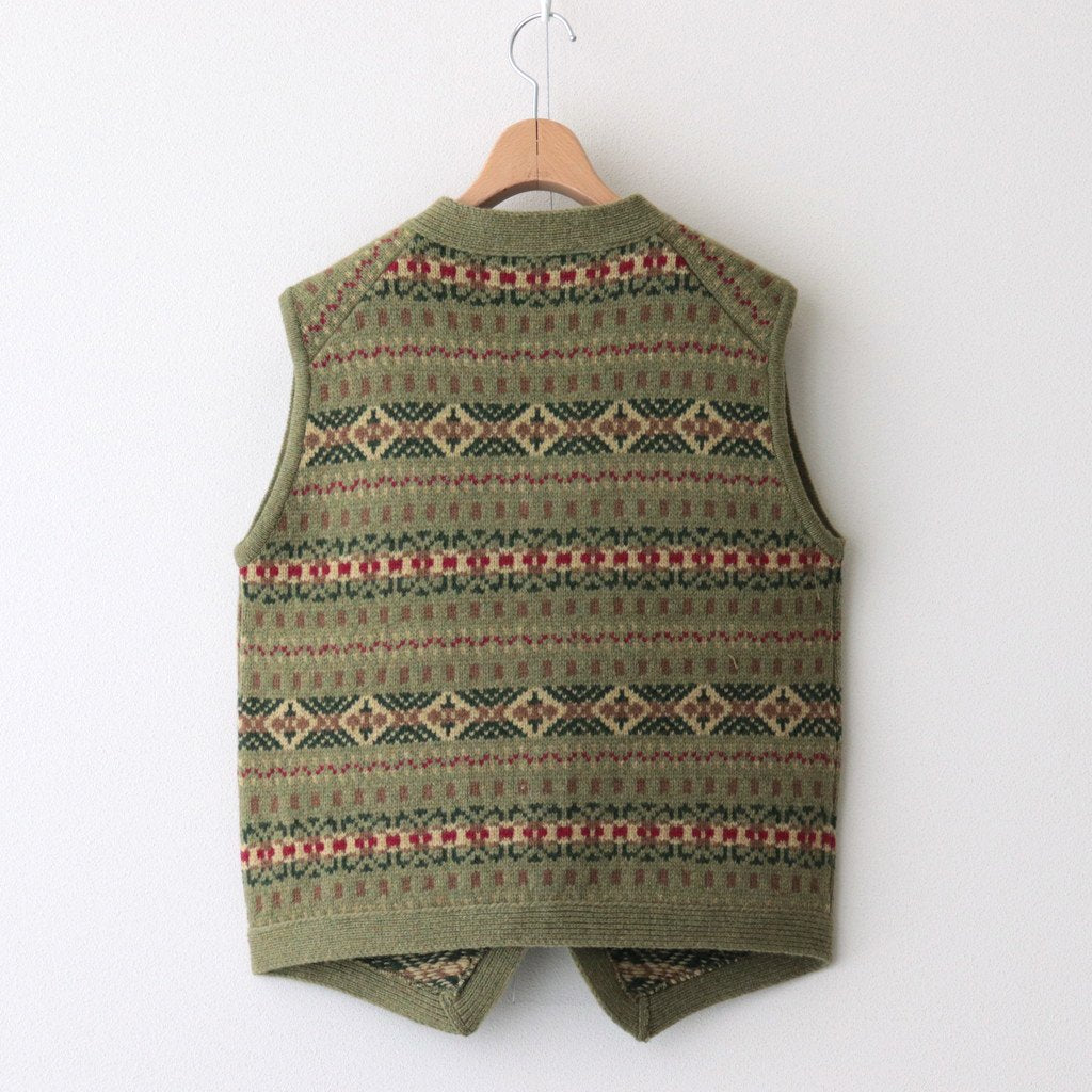 FAIRISLE VEST #GREEN [NO.5889]