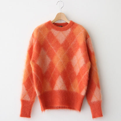 MOHAIR ARGYLE PULLOVER #ORANGE [NO.5888]