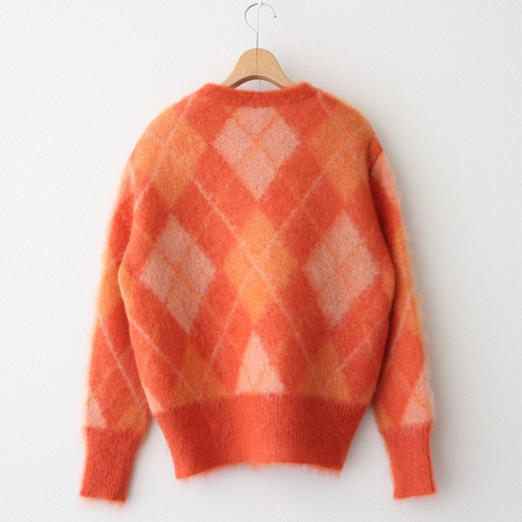 MOHAIR ARGYLE PULLOVER #ORANGE [NO.5888]