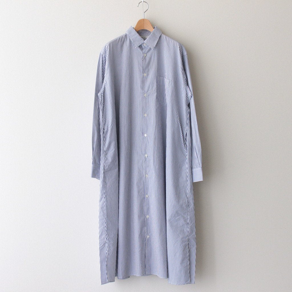 SHIRT ROBE STRIPES BROAD CLOTH #BLUE [A42104]