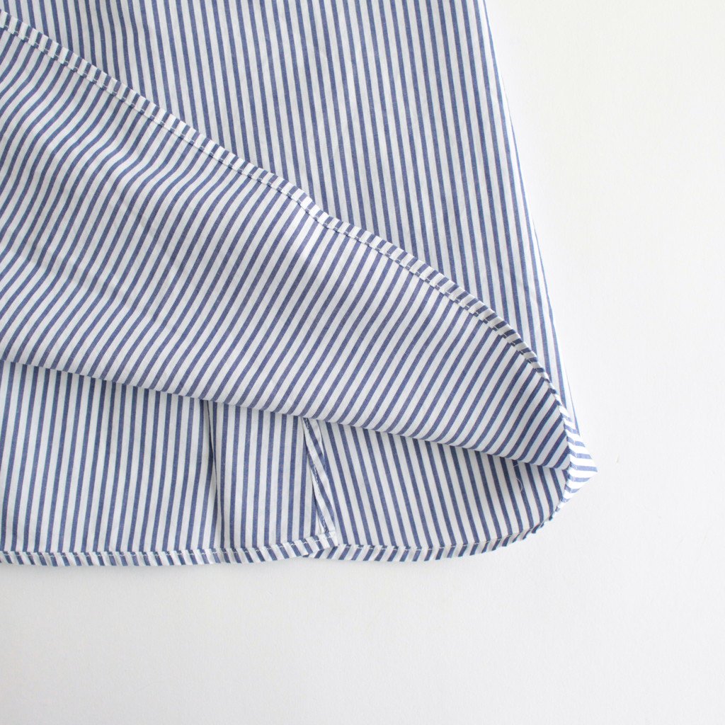 SHIRT ROBE STRIPES BROAD CLOTH #BLUE [A42104]