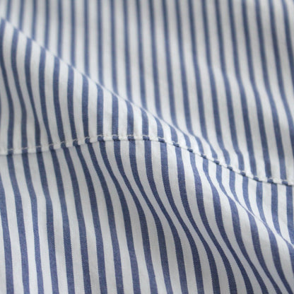 SHIRT ROBE STRIPES BROAD CLOTH #BLUE [A42104]