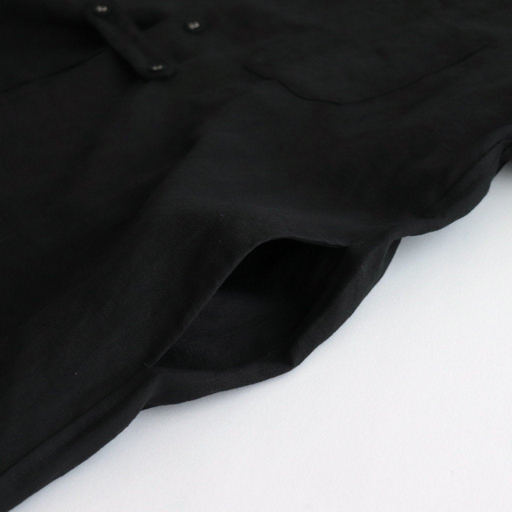 Triple Washed Linen Long Cardigan #001 Black [TS220SH082]