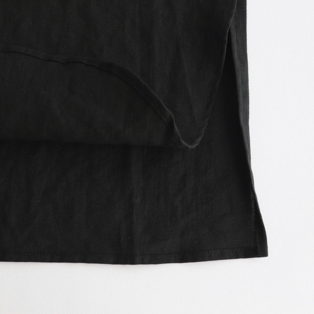 Triple Washed Linen Long Cardigan #001 Black [TS220SH082]