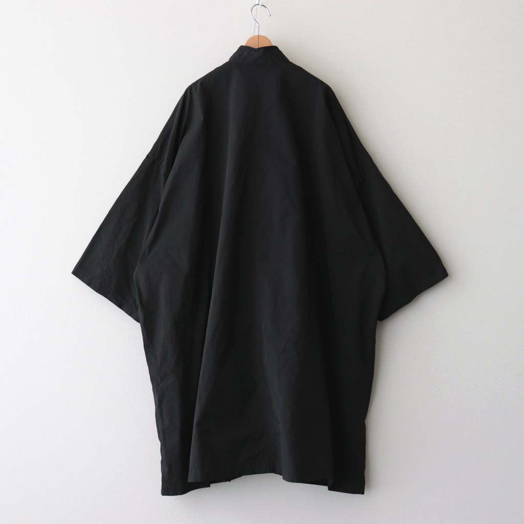 GARMENT DYE OVERSIZE COAT #BLACK [NO.5964]