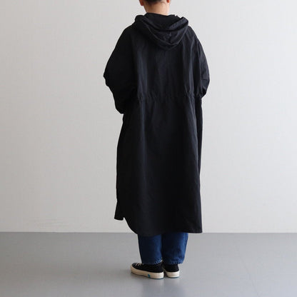 GARMENT DYE HOODIE COAT #BLACK [NO.5965]