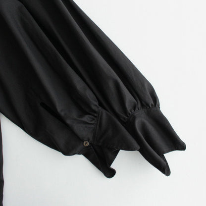 静寂の欠片 ROBE SHIRT DRESS #BLACK [TLF-223-OP008-LA]