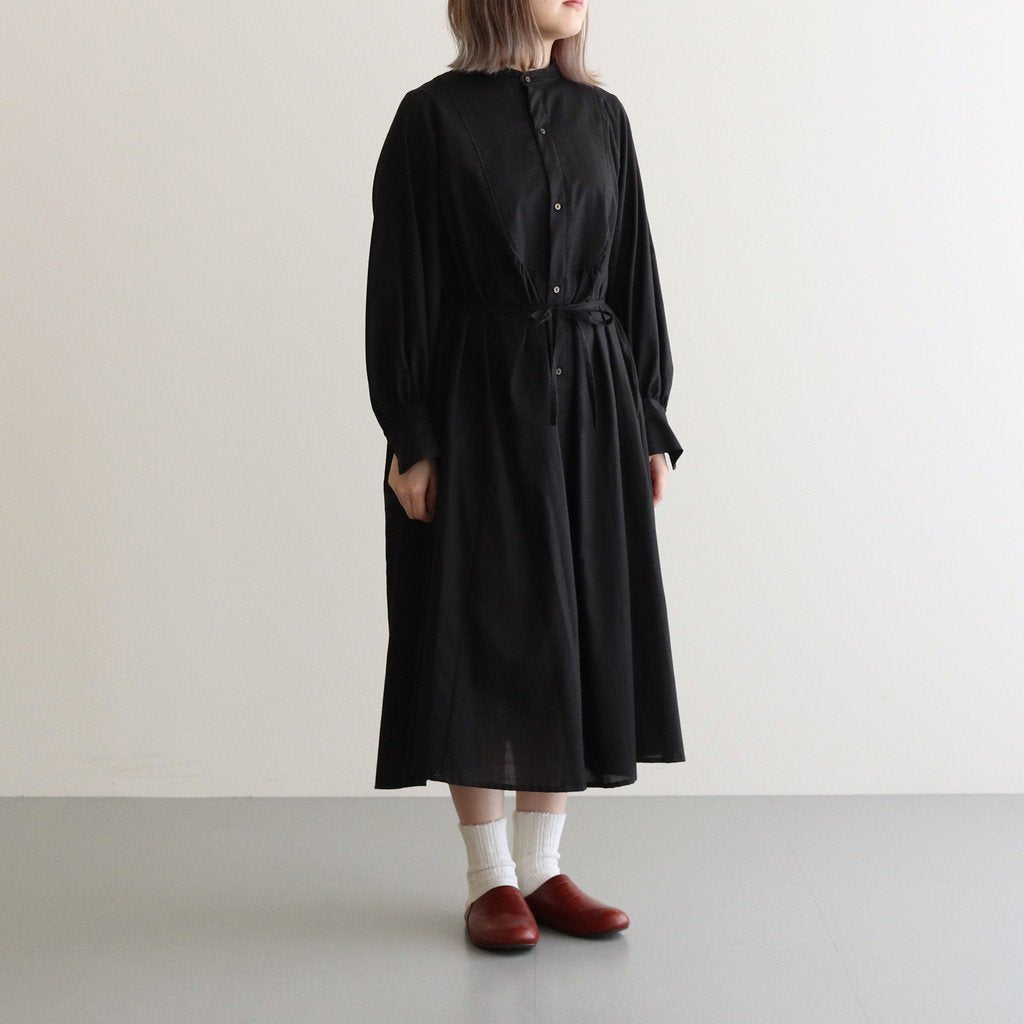 静寂の欠片 ROBE SHIRT DRESS #BLACK [TLF-223-OP008-LA] _ the last