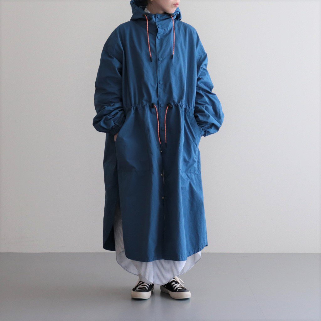 GARMENT DYE HOODIE COAT #EARTH BLUE [NO.5965]