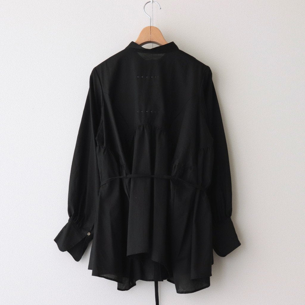 静寂の欠片 ROBE SHIRT #BLACK [TLF-223-SH005-LA] _ the last flower of the  afternoon | ザラストフラワーオブジアフタヌーン – DOKODO