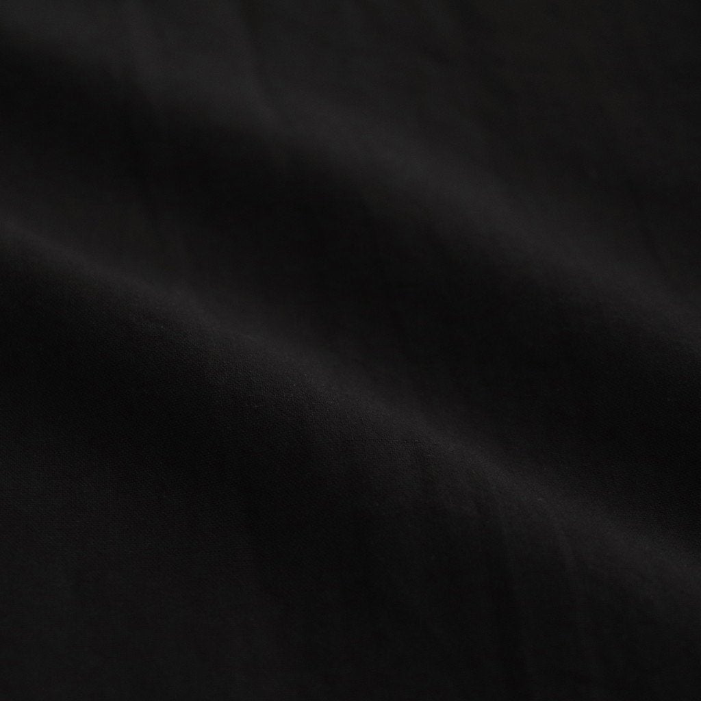コットンペーパーバンドカラーシャツワンピース #ブラック [OP23220]