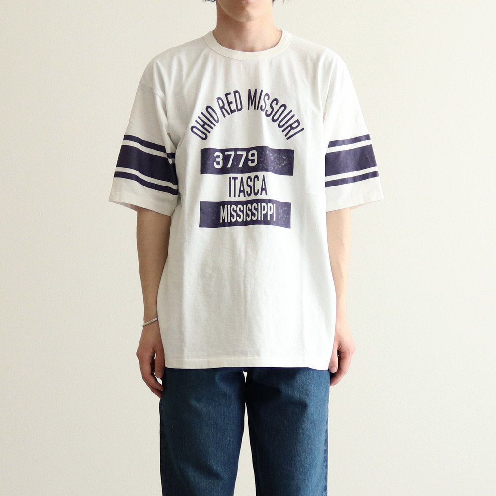 スビンコットン 20/-天竺 フットボール半袖Tシャツ #オフ [CSLM-126] _