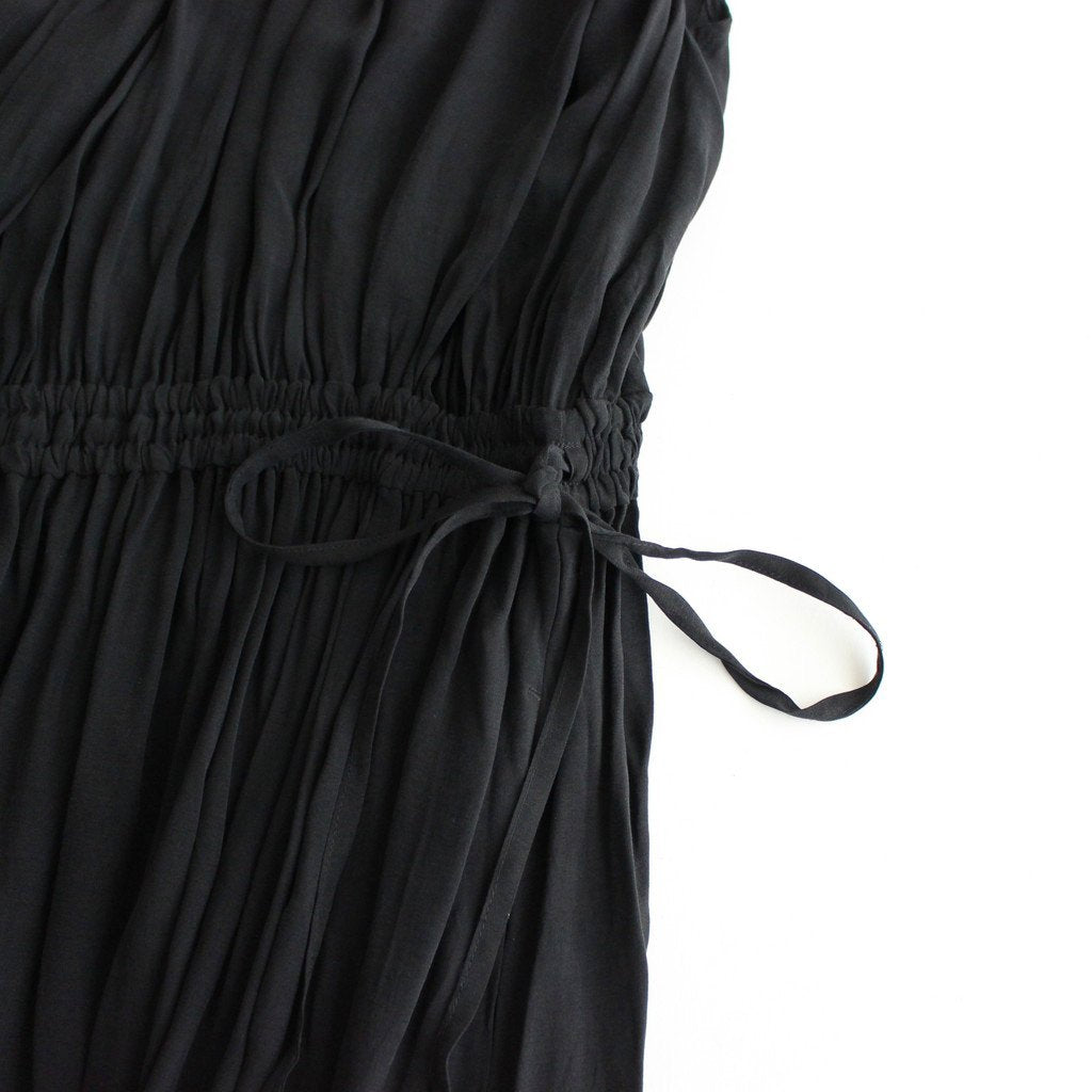 FLAVOUR Gathered Long Dress #001 Black [PA231OP003]