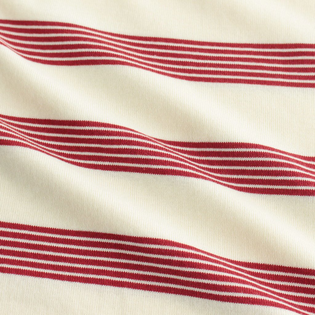 JIYUSOU BORDER POLO #OFF WHITE [231804]