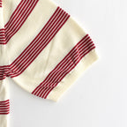 JIYUSOU BORDER POLO #OFF WHITE [231804]