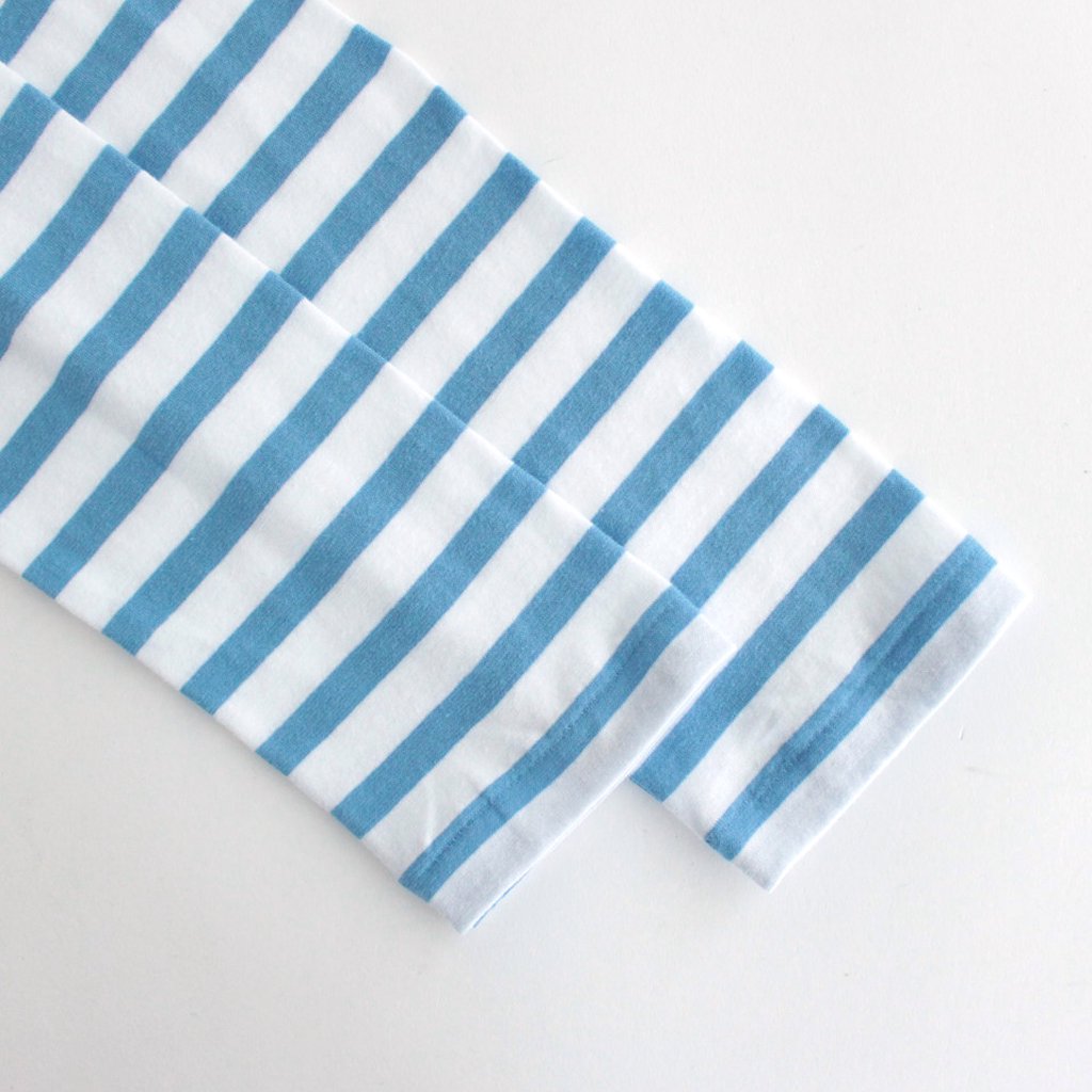 GAUZE BORDER L/T SHIRT #BLUE [NO.6102] _ OLDMAN'S TAILOR R&D