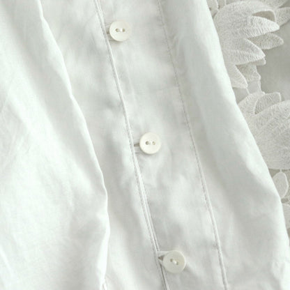 EMBROIDERY LACE BLOUSE / DUET #ASH WHITE [SP1123-3]