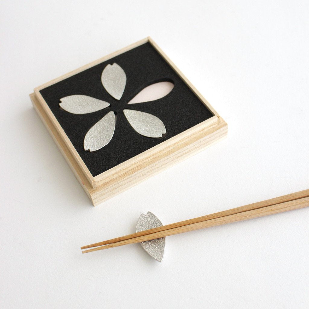 Chopstick rest Sakura set of 5 #tin [10008]