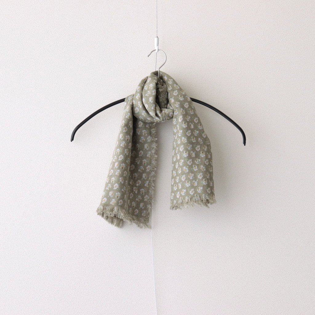 SMOKEY BURNET GAUZE SHAWL #GREIGE [NO.6144]