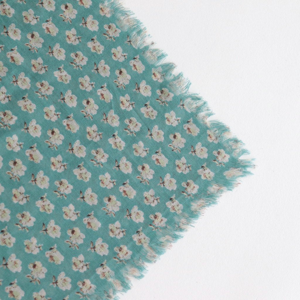 SMOKEY BURNET GAUZE SHAWL #SAX [NO.6144]