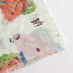 HERITAGE GAUZE SHAWL #ENGLISH WHITE [NO.6172]