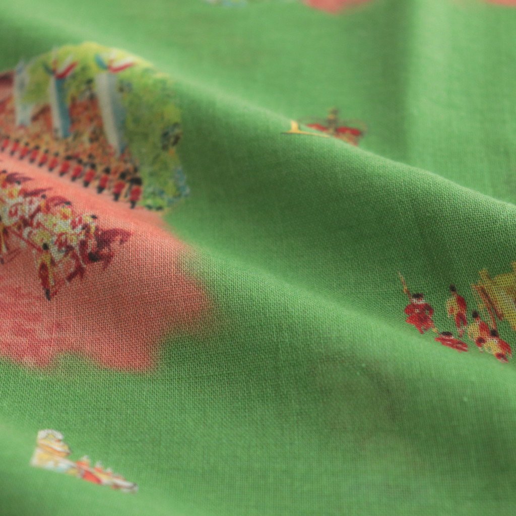 HERITAGE GAUZE SHAWL #LINCOLN GREEN [NO.6172]
