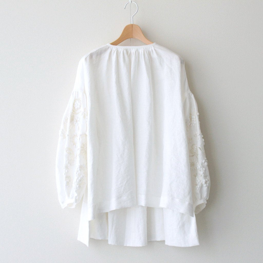 CHAMP DE FLEURS BLOUSE #WHITE [NO.25-0041S]