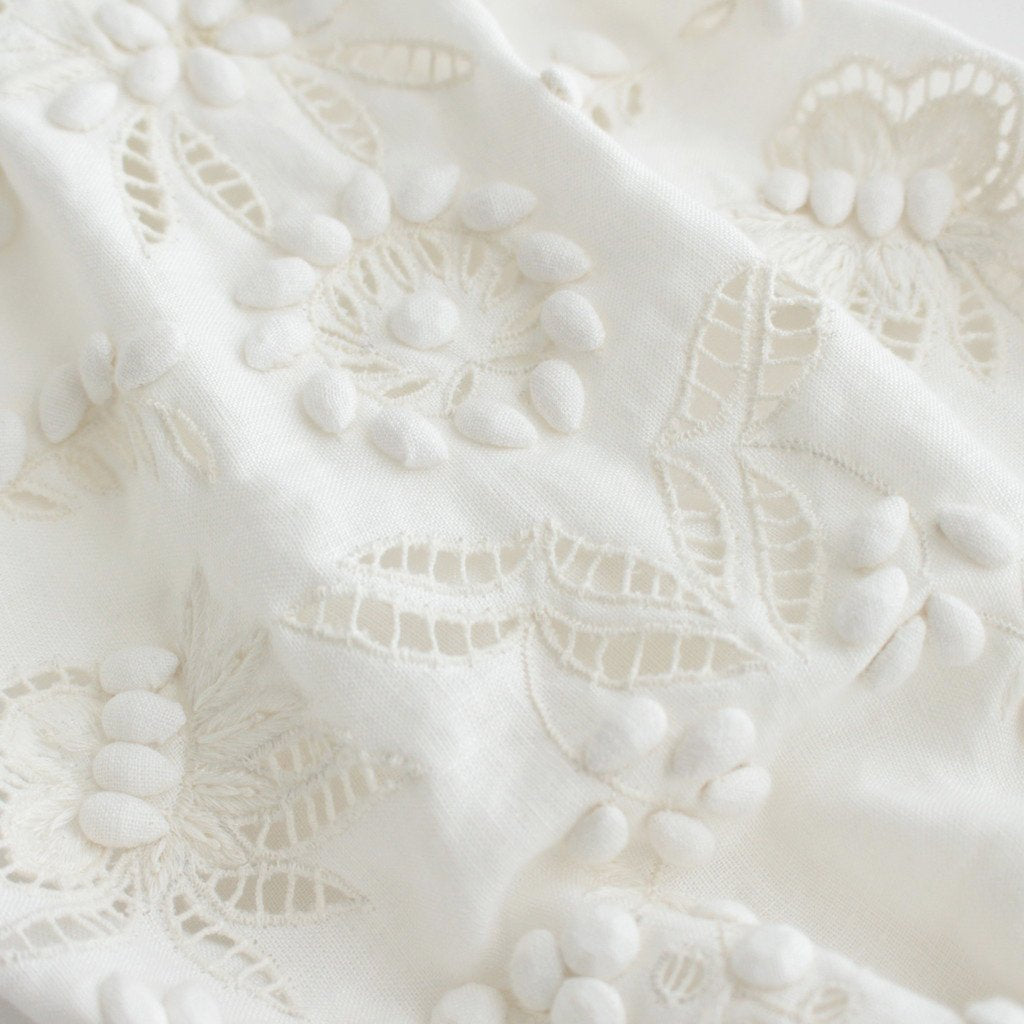 CHAMP DE FLEURS BLOUSE #WHITE [NO.25-0041S]